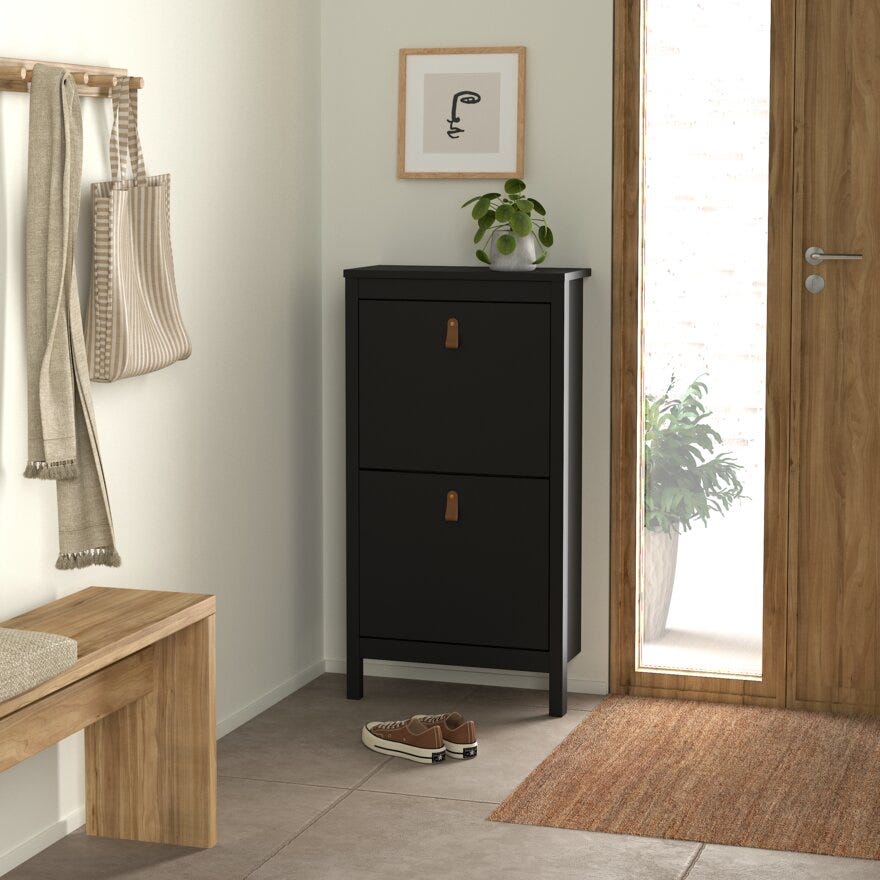 MADRID Skoskap 54x24 cm i Svart