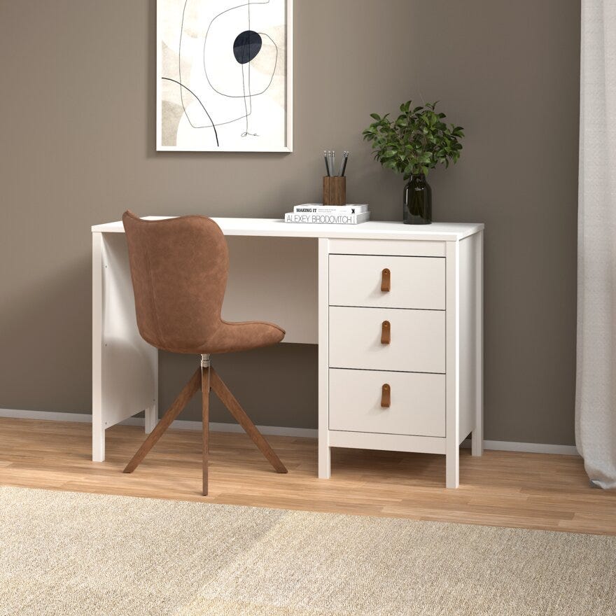MADRID Skrivebord 120x48 cm i Hvit