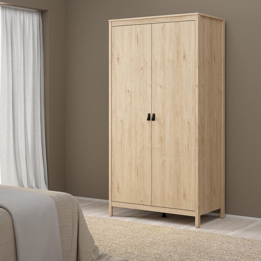 MADRID Garderobeskap 102x58 cm i Beige/natur