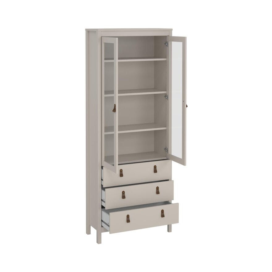 MADRID Vitrineskap 78x33 cm i Beige/natur