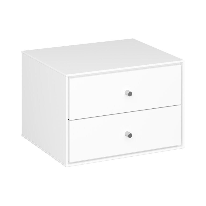 MAGA Vegghengt nattbord 42x28 cm i Hvit