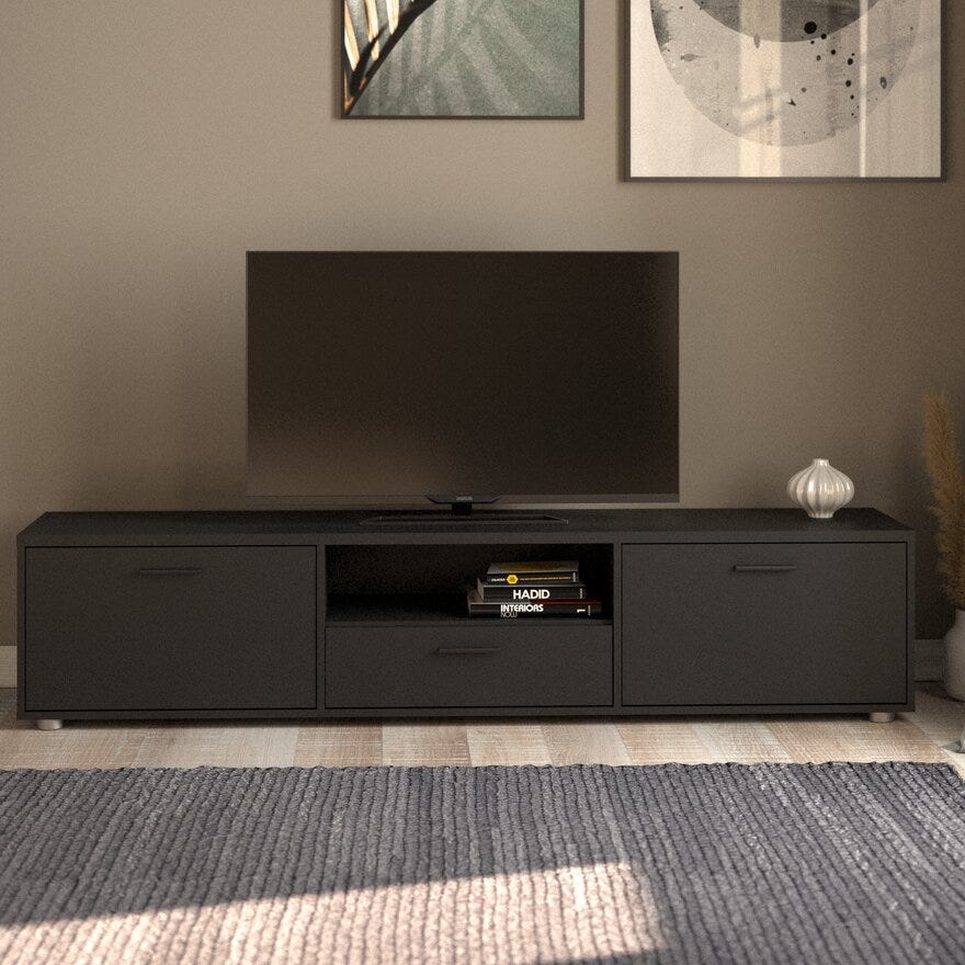 MEDIA TV-benk 178x40 cm i Svart