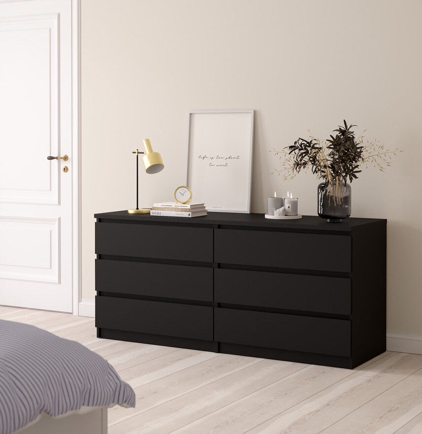NAIA Kommode 154x50 cm i Svart
