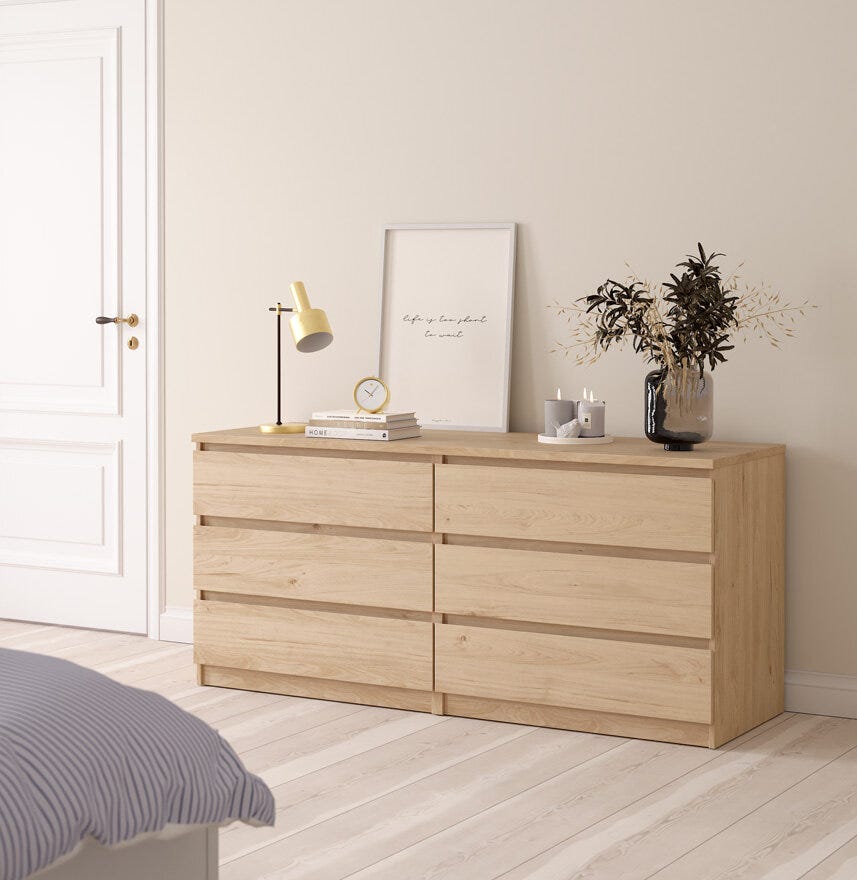 NAIA Kommode 154x50 cm i Beige/natur