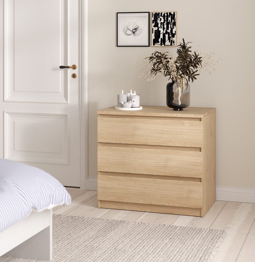 NAIA Kommode 77x50 cm i Beige/natur