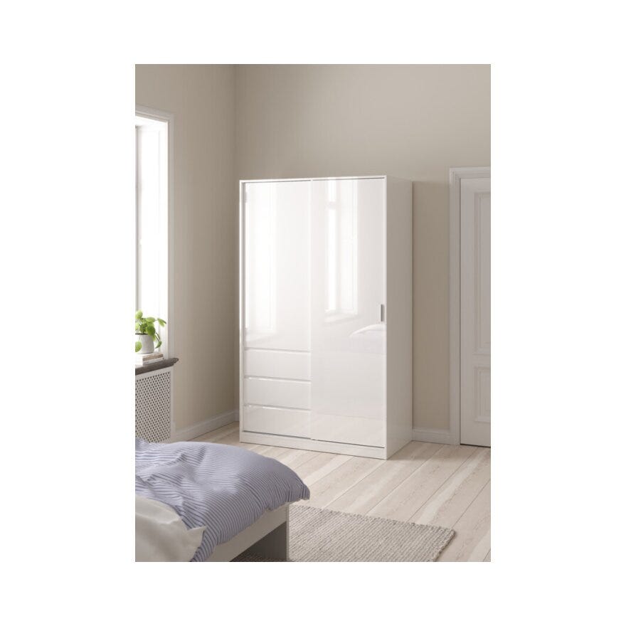 NAIA Garderobeskap 118.5x60 cm i Hvit
