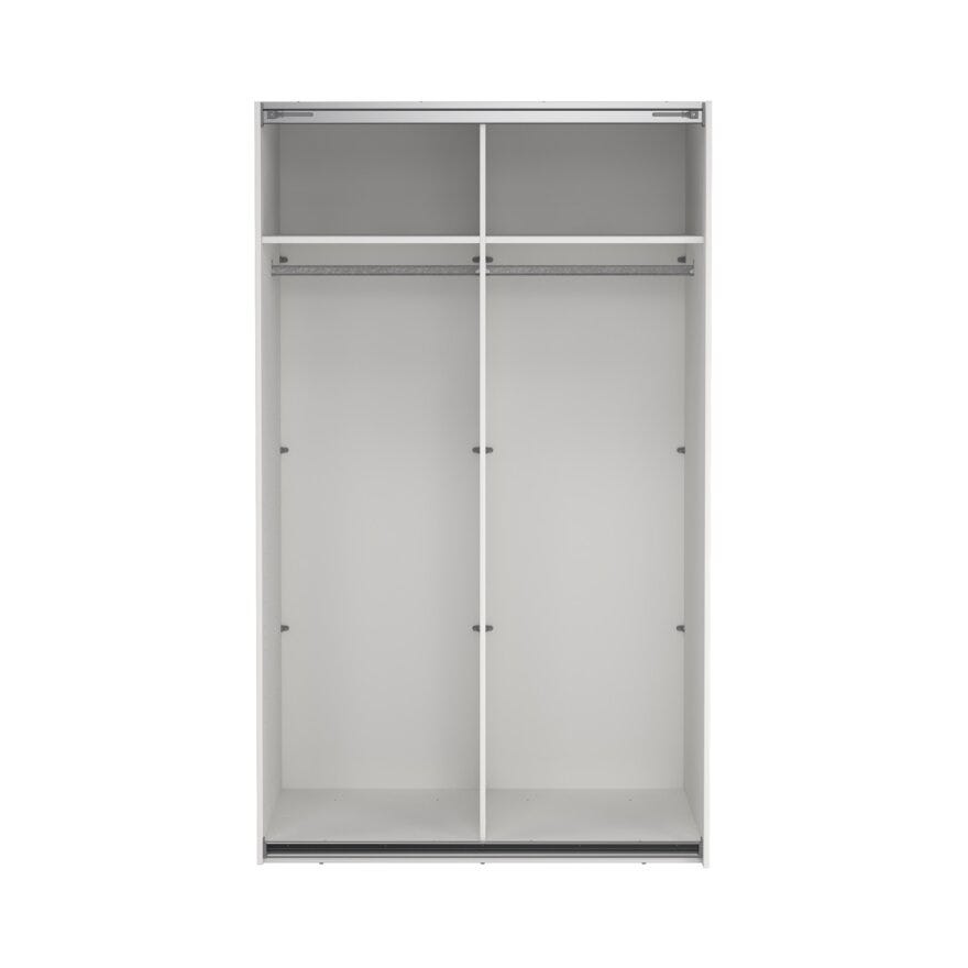 NORDEN Skyvedørsgarderobe 120x66 cm i Hvit