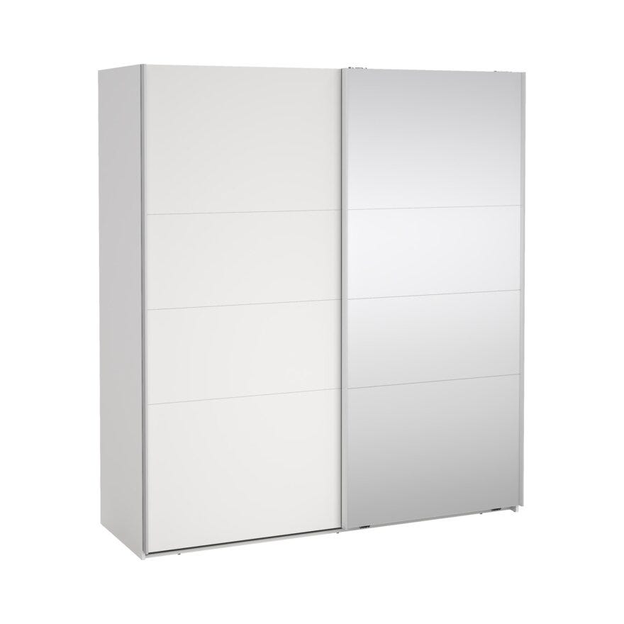 NORDEN Skyvedørsgarderobe 180x200 cm i Hvit