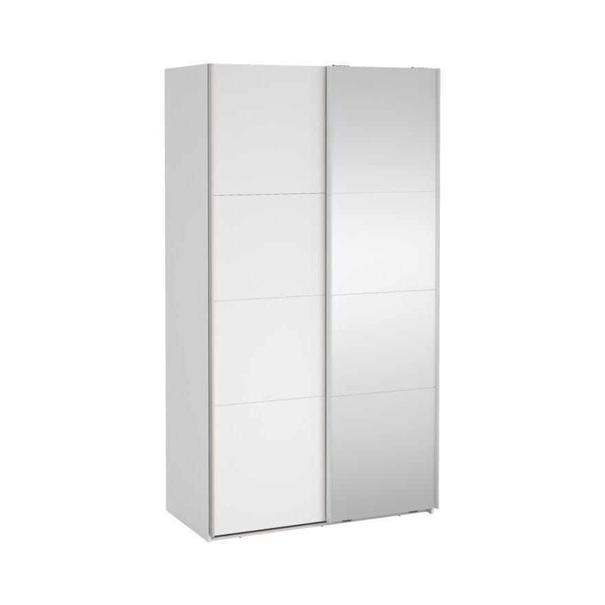 NORDEN Skyvedørsgarderobe 120x220 cm i Hvit