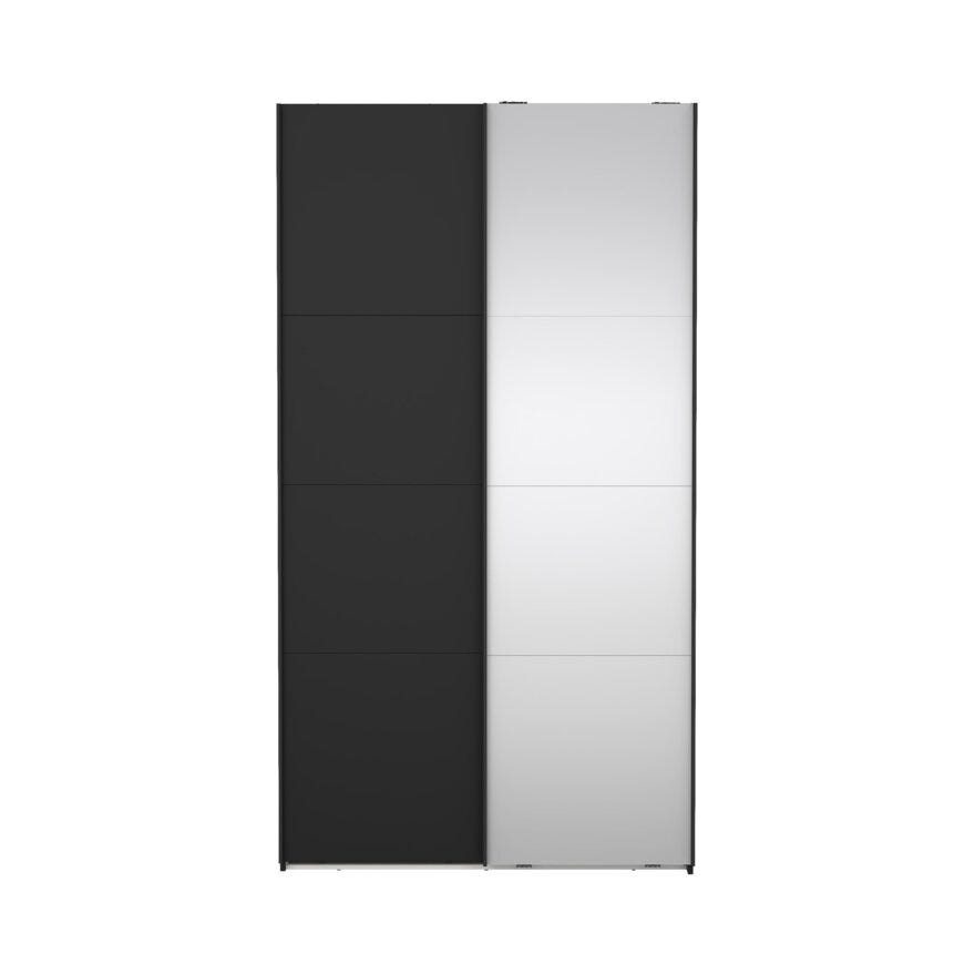 NORDEN Skyvedørsgarderobe 120x220 cm i Svart