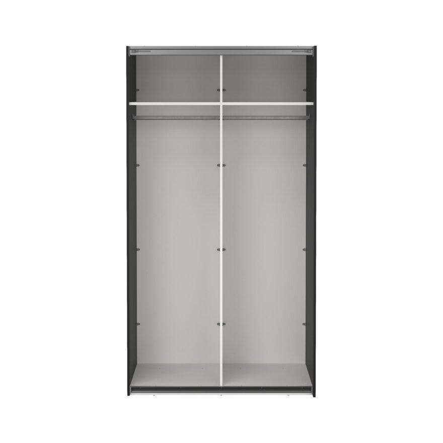 NORDEN Skyvedørsgarderobe 120x220 cm i Svart