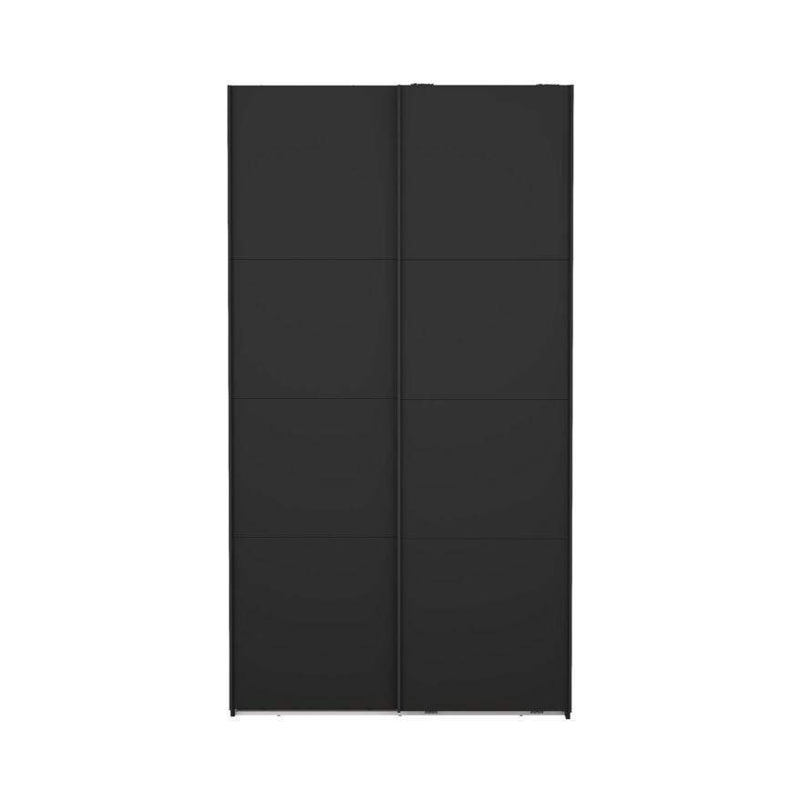 NORDEN Skyvedørsgarderobe 120x220 cm i Svart