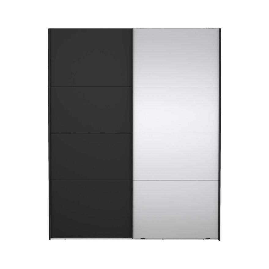 NORDEN Skyvedørsgarderobe 180x220 cm i Svart