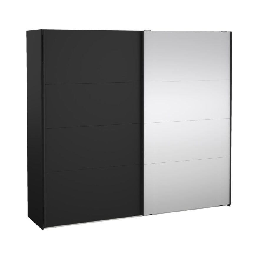 NORDEN Skyvedørsgarderobe 245x220 cm i Svart
