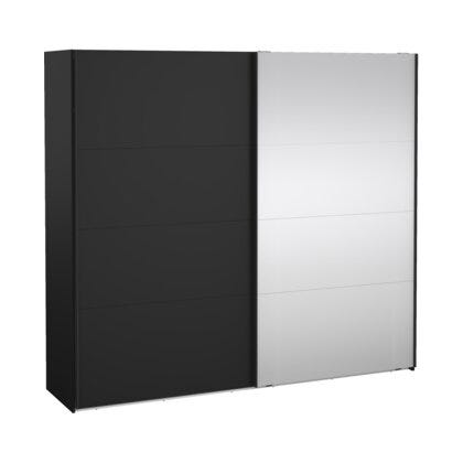 NORDEN Skyvedørsgarderobe 245x220 cm i Svart