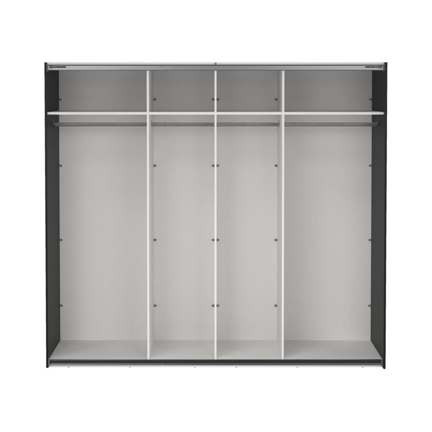 NORDEN Skyvedørsgarderobe 245x220 cm i Svart