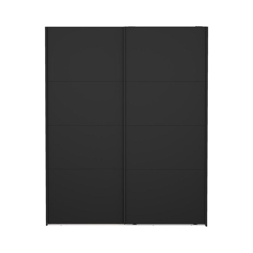 NORDEN Skyvedørsgarderobe 180x220 cm i Svart