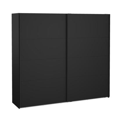 NORDEN Skyvedørsgarderobe 245x220 cm i Svart