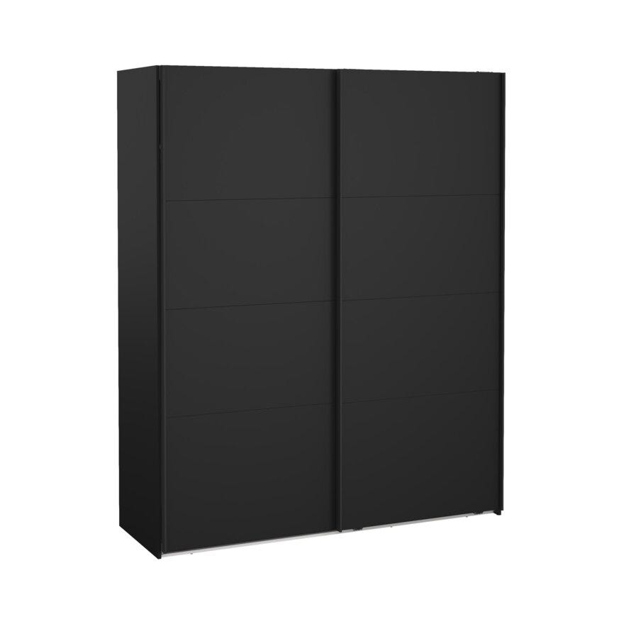 NORDEN Skyvedørsgarderobe 180x220 cm i Svart