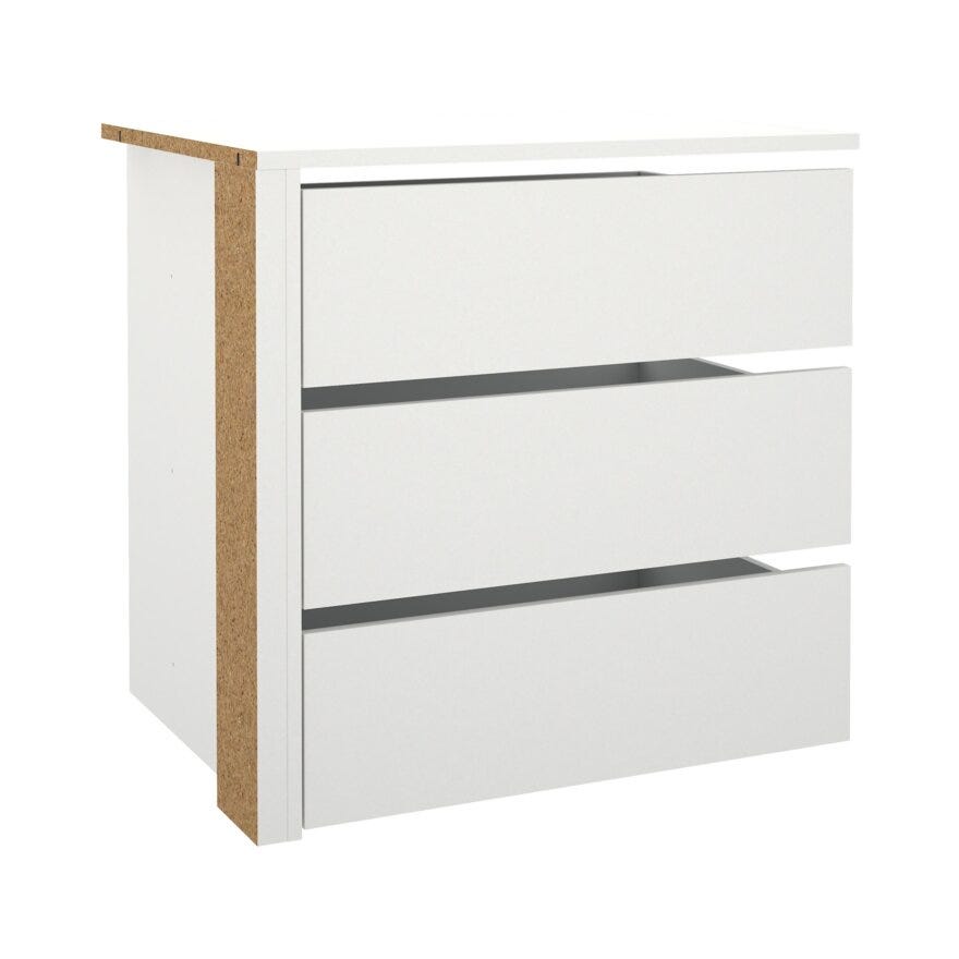 NORDEN Skuffeseksjon 71.25x55.1 cm i Hvit