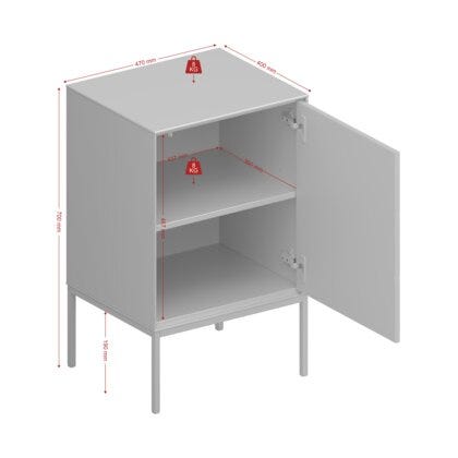 Slimline Harlekin nattbord 50x40