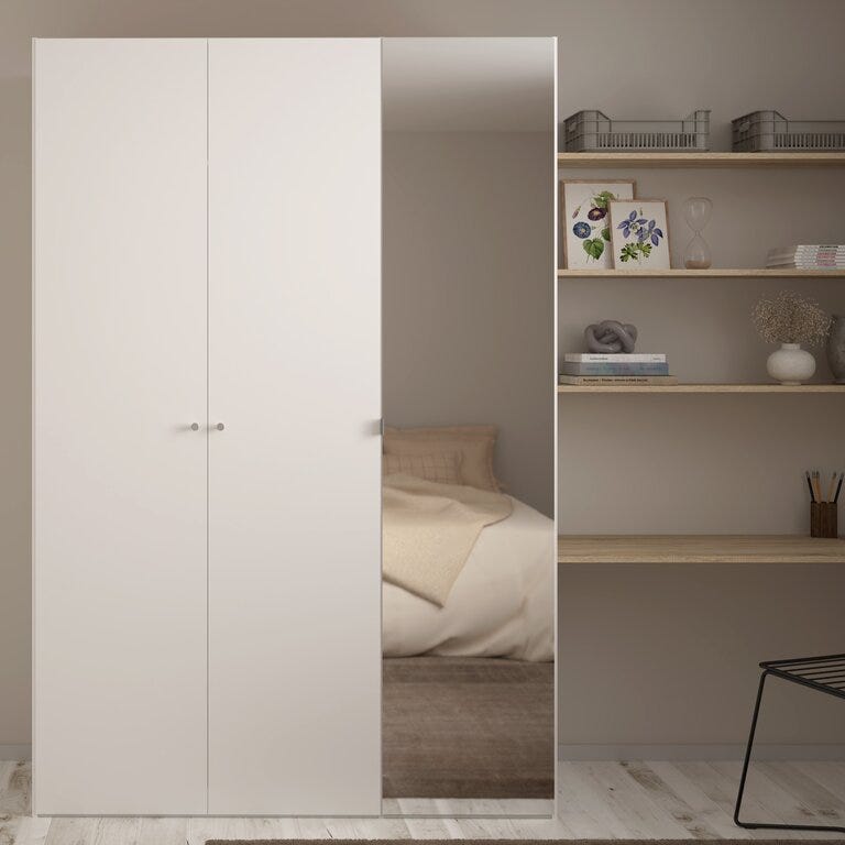 STOCK Garderobeskap 150x58 cm i Hvit