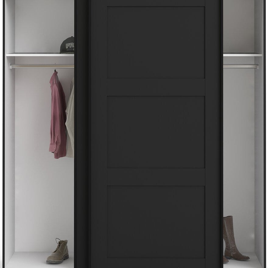VERONA Skyvedørsgarderobe 182X60 cm i Svart