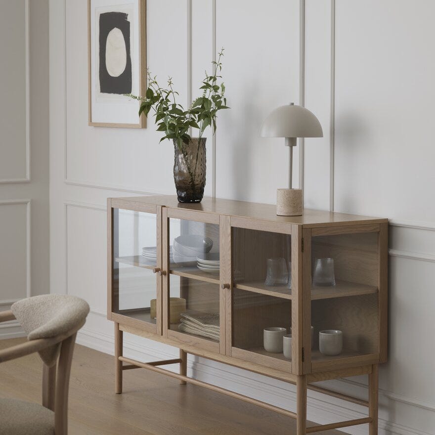 ELBA Skjenk 140x43 cm i Beige/natur
