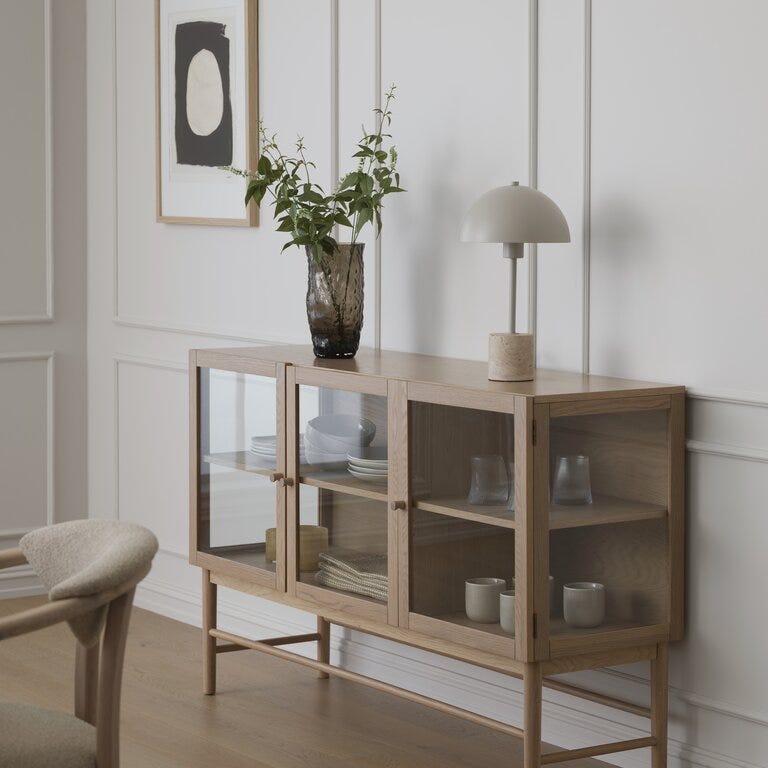 ELBA Skjenk 140x43 cm i Beige/natur
