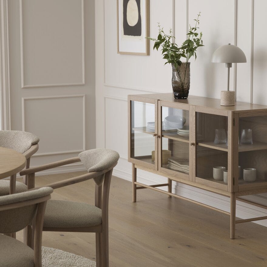 ELBA Skjenk 140x43 cm i Beige/natur