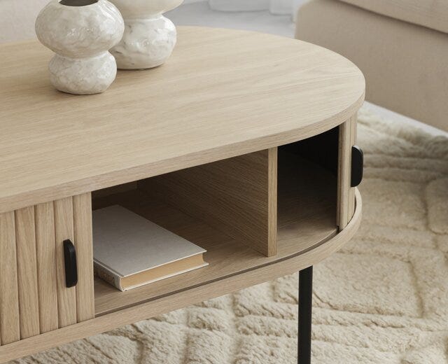 NOLA Sofabord 60x120 cm i Beige/natur