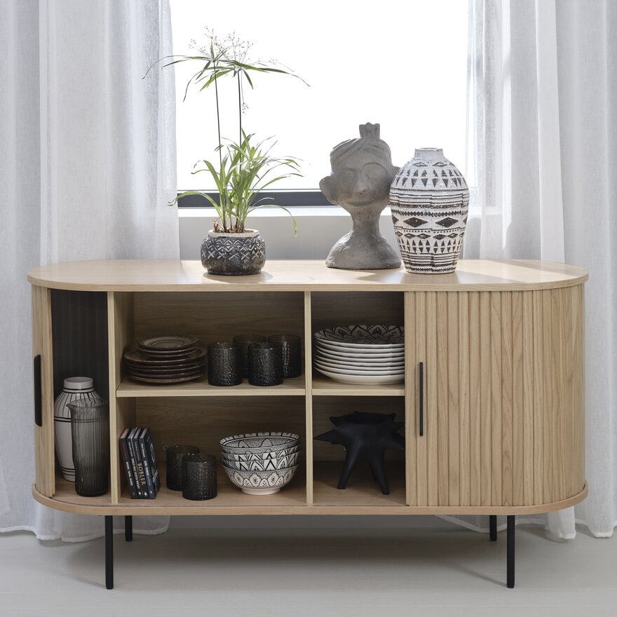 NOLA Skjenk 140x45 cm i Beige/natur