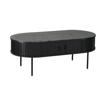 Nola ovalt sofabord med hylle 60x120