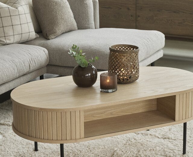 NOLA Sofabord 60x120 cm i Beige/natur