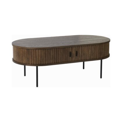 Nola ovalt sofabord med hylle 60x120