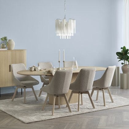 Nola ovalt spisebord 95x180