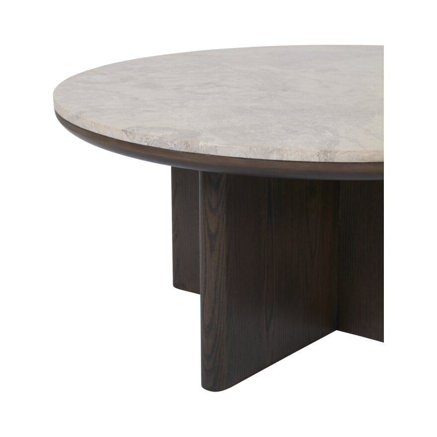 RITZ Sofabord Ø100 cm i Hvit
