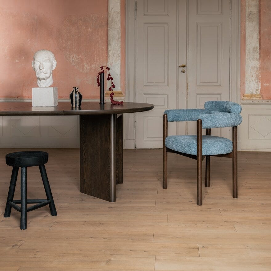 BARDO TREND Spisestol med armlene i Blå