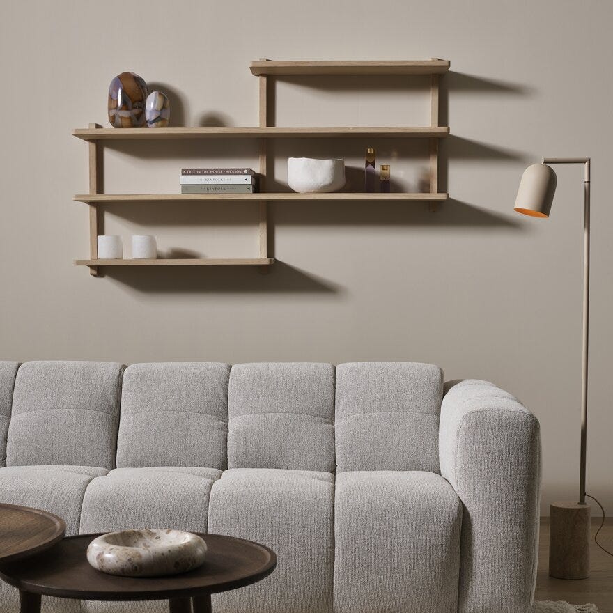 DELPHI Vegghylle 151x25 cm i Beige/natur