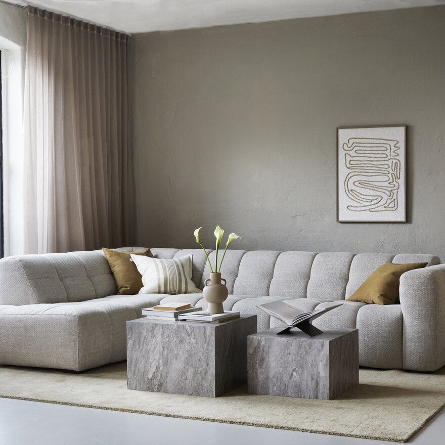 Vilmers ALPS Hjørnesofa i Beige/natur