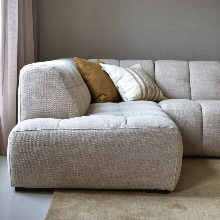 Vilmers ALPS Hjørnesofa i Beige/natur