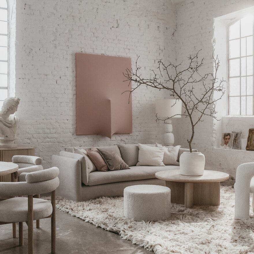 MATHIAS Lenestol 67x67 cm i Beige/natur