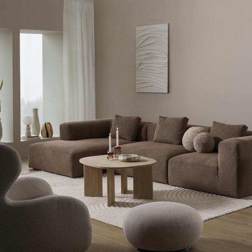 Vilmers SHELL Hvilestol i Beige/natur
