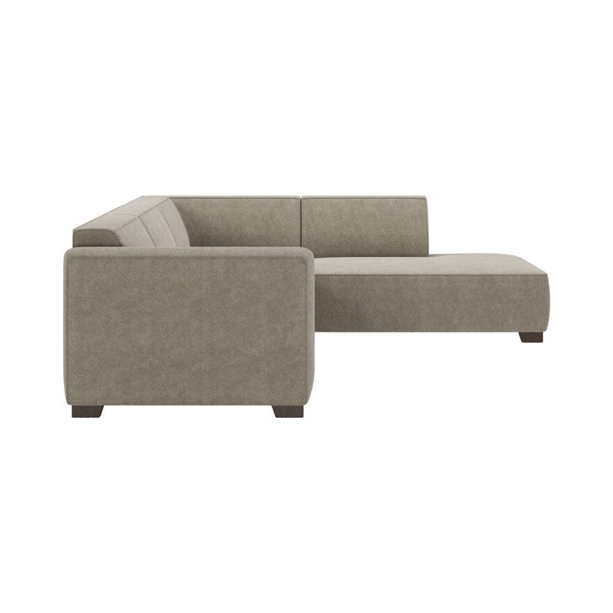 Vilmers Noma beige hjørnesofa med endeavslutning