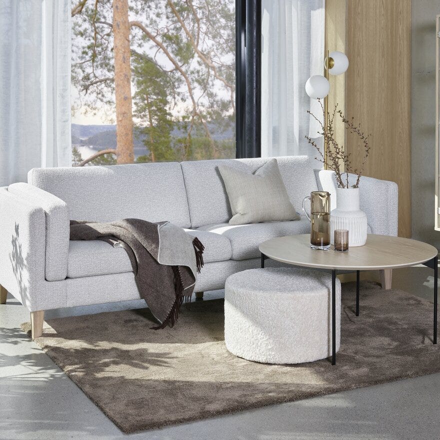 Kleppe LIVORNO Sofabord Ø90 cm i Hvit