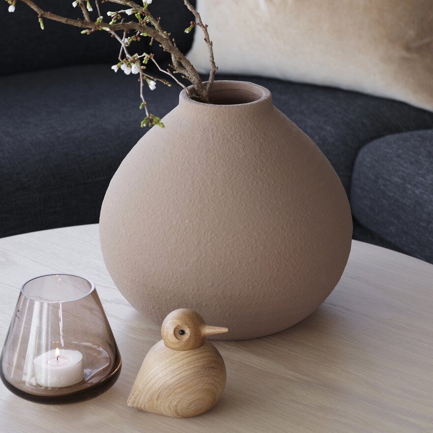 Andersen BIRDIE Figur Ø9 cm i Beige/natur