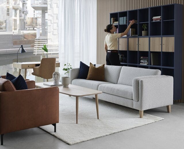 Vilmers NORDIC 3 seter XL i Beige/natur
