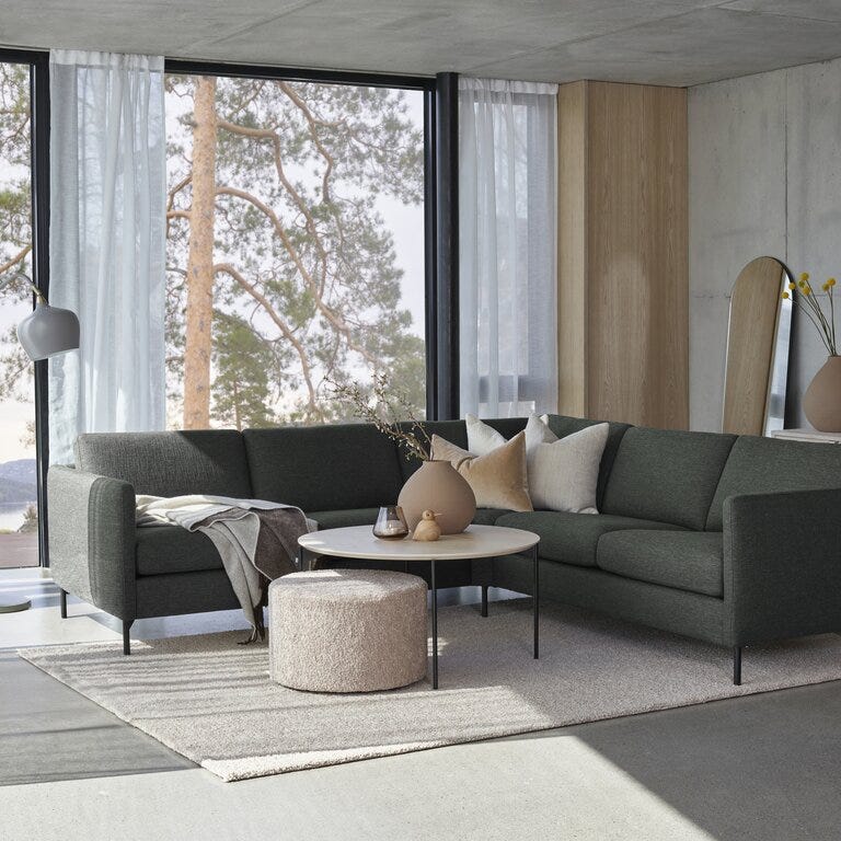 Vilmers NORDIC Hjørnesofa i Grønn