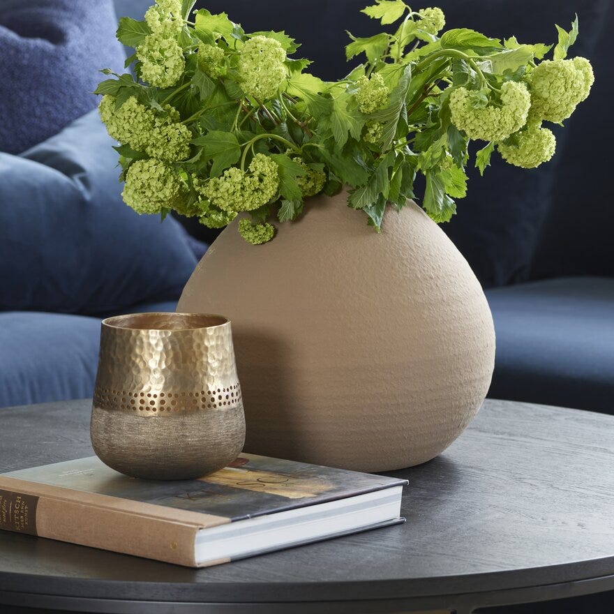 LEONA Vase H29 cm i Beige/natur