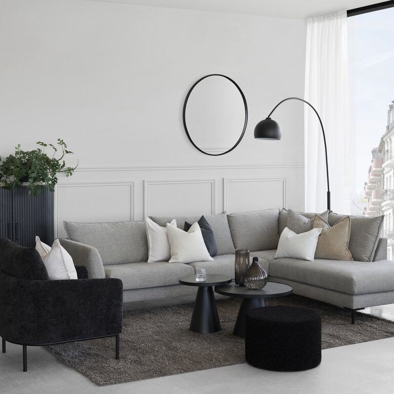 Vilmers TAILOR Hjørnesofa i Beige/natur